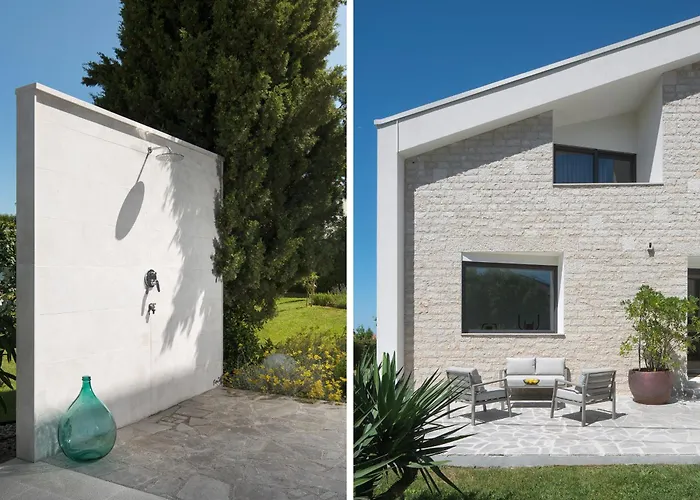 Mariva For 8 Persons Near Porec With 44 M2 Heated Pool, Sea View, Fitness & Kids Playground